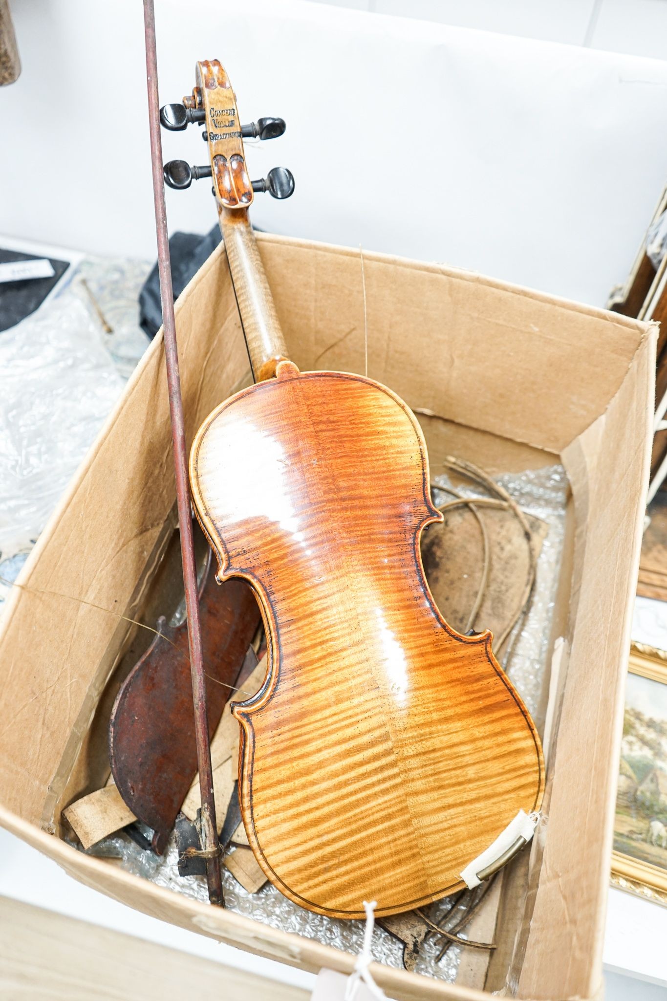 Three violins and violin parts
